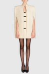 Santos Jacquard Beaded Cape - Beige