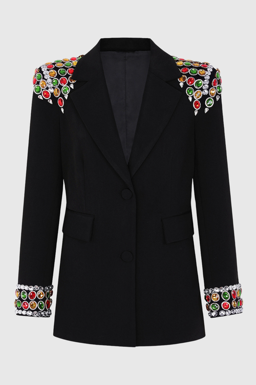 Saorla Rhinestone Embellished Blazer