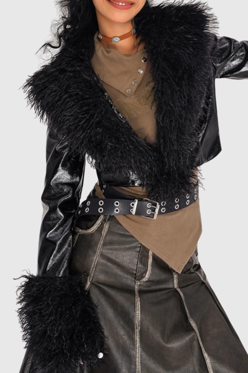 Sapola Faux Fur-Trim Jacket