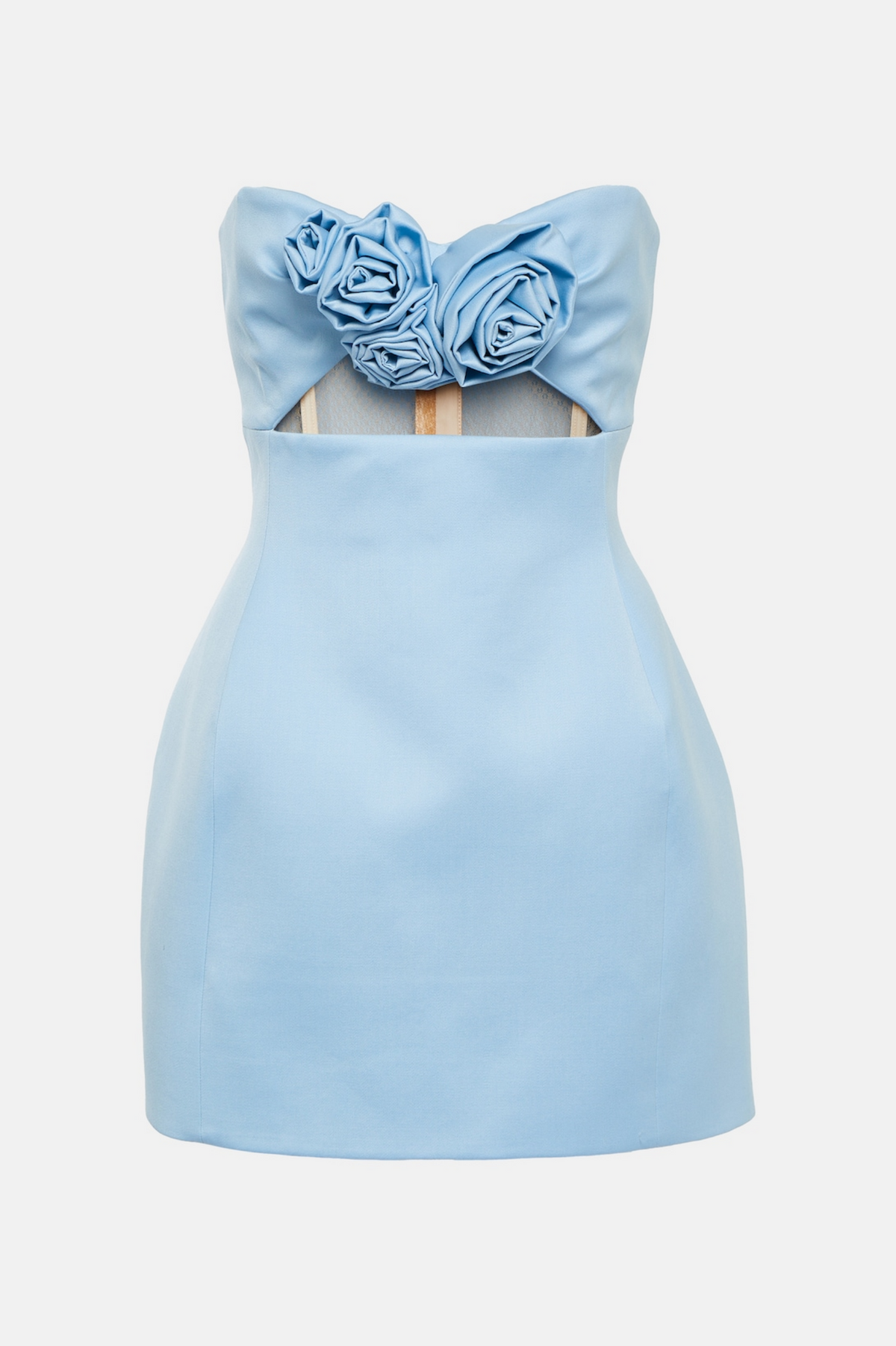 Sara Rose Strapless Cutout Mini Dress - Blue