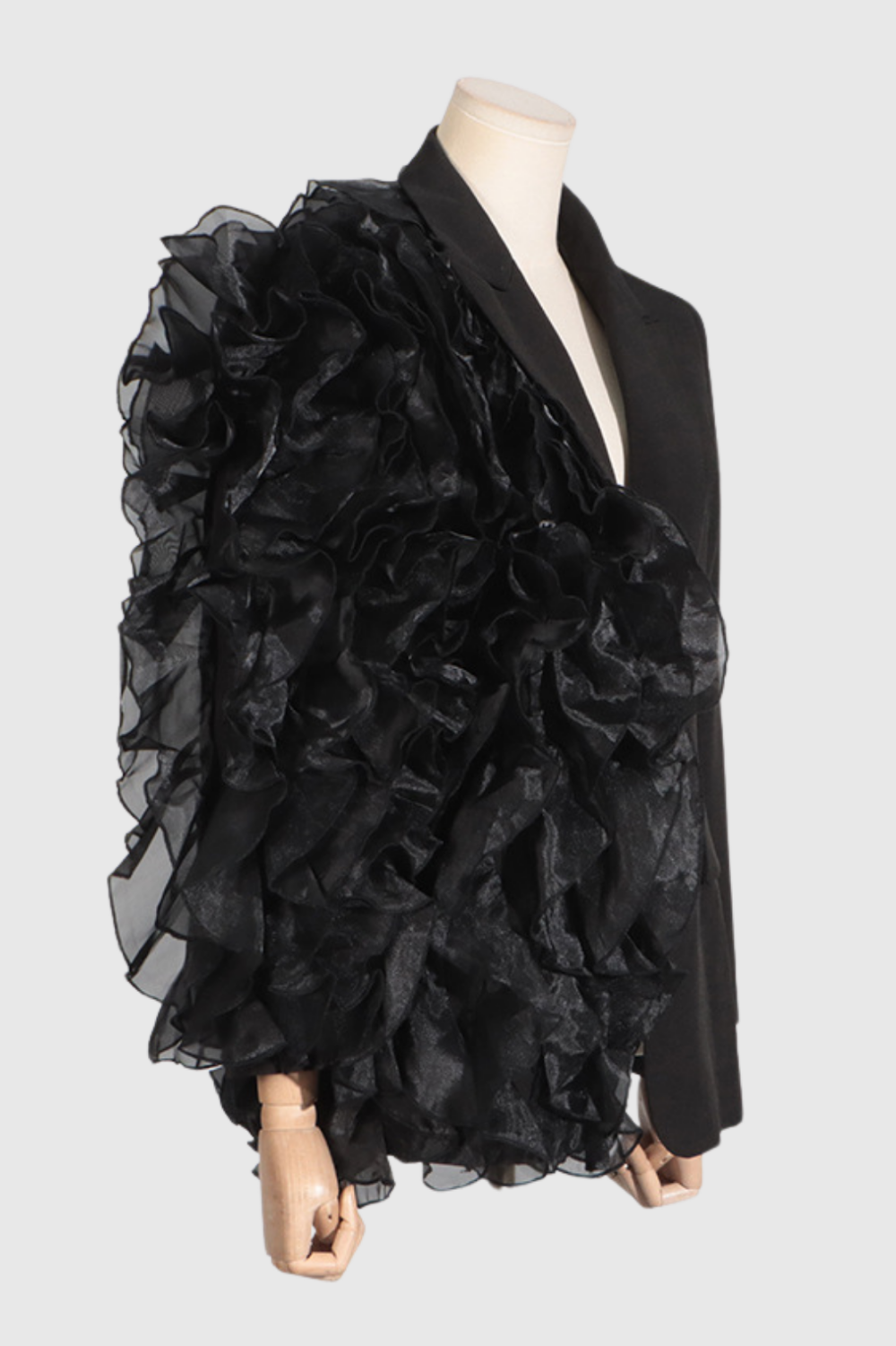 Shiloh Mesh Ruffle Blazer