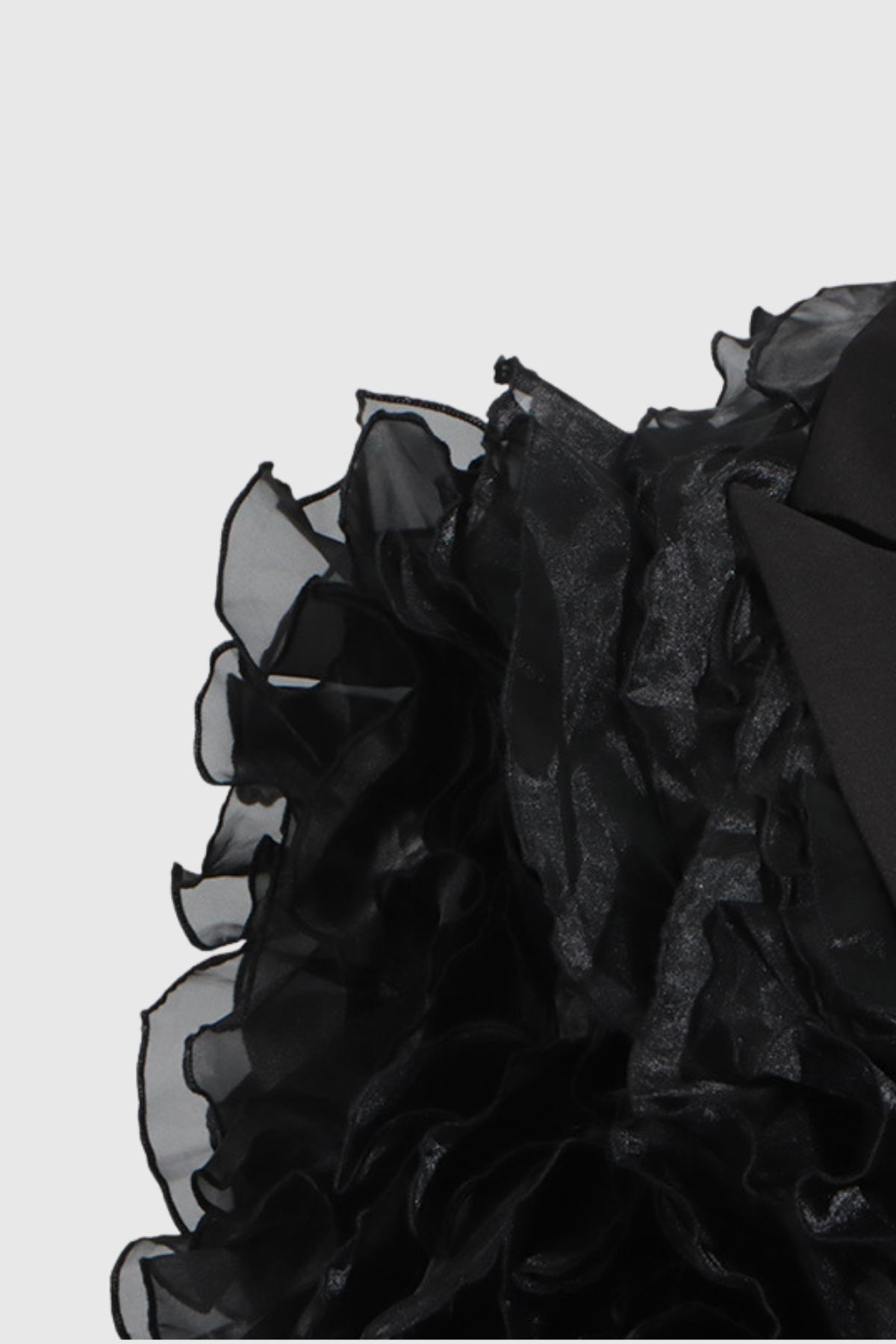 Shiloh Mesh Ruffle Blazer