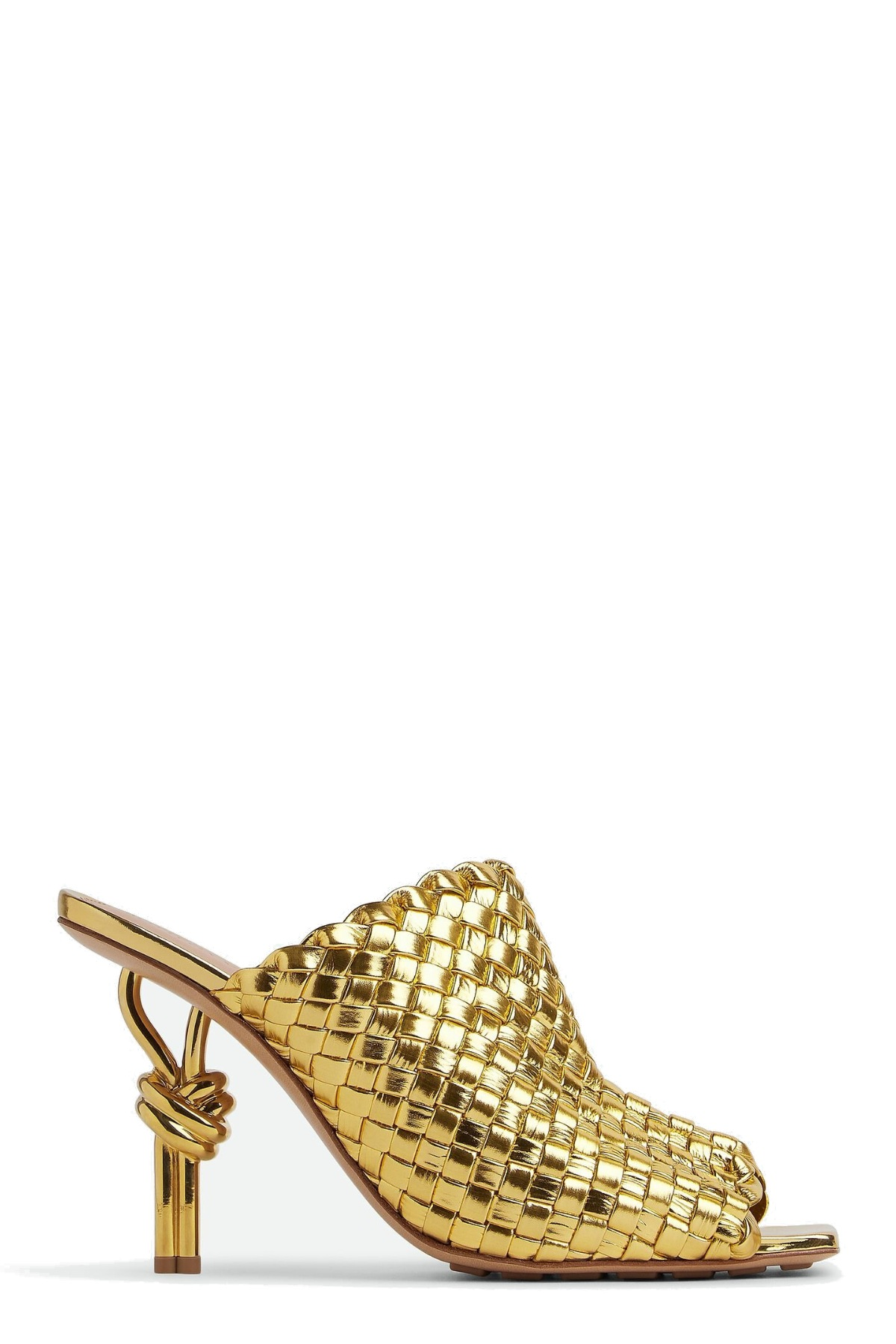 Sierrel Woven Knot Mules - Gold