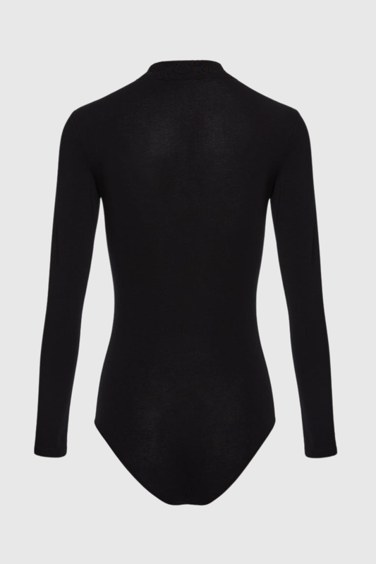 Simra Embroidered Bodysuit - Black