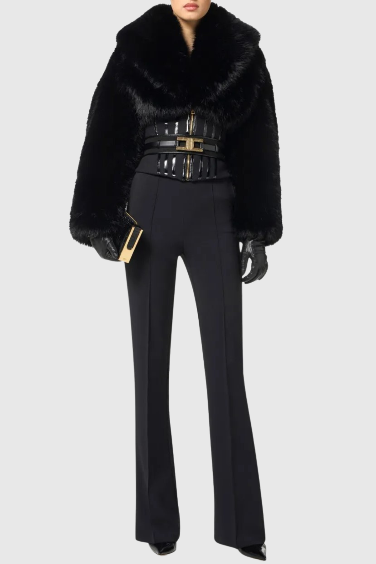 Susty Faux Fur Corset Jacket