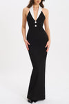 Tsanko Halter Maxi Bandage Dress