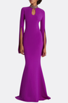 Tuliay Diamante  Embellished Cutout Maxi Dress - Purple