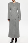 Valerio Asymmetric Button Split Coat