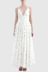 Veera Floral Appliqué Maxi Dress