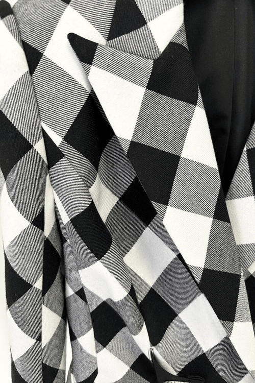 Wyatt Gingham Button Blazer