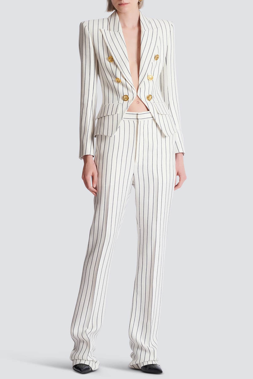 Zento Pinstripe Trousers