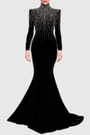 Zsiga Diamante Embellished Velvet Maxi Dress