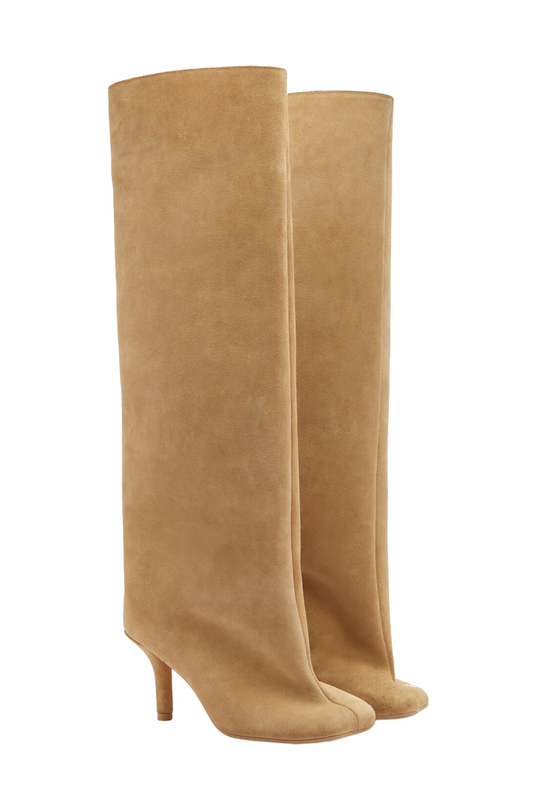 Zule Suede Knee High Stiletto Boots