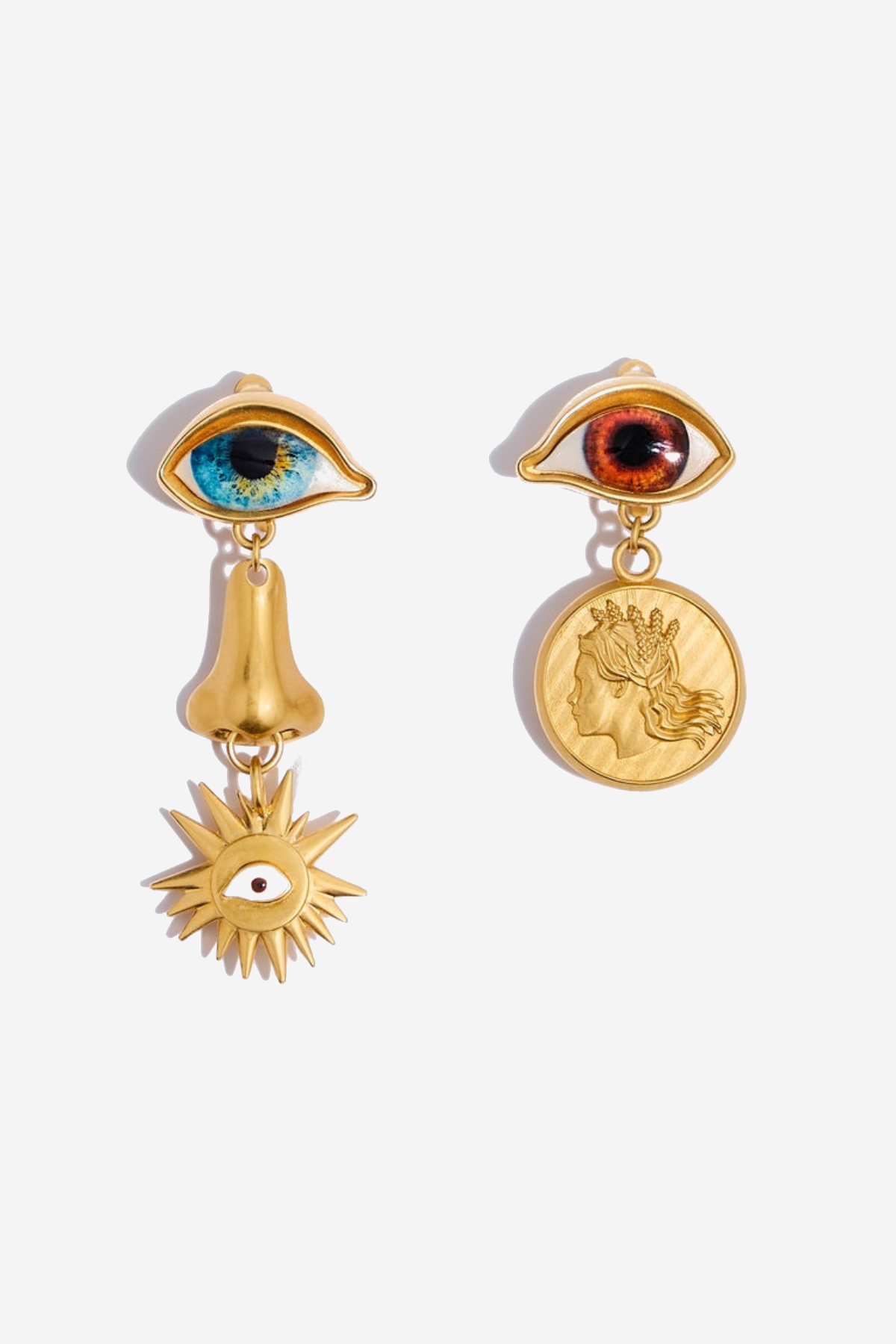 Branso Eyes Asymmetric Earrings