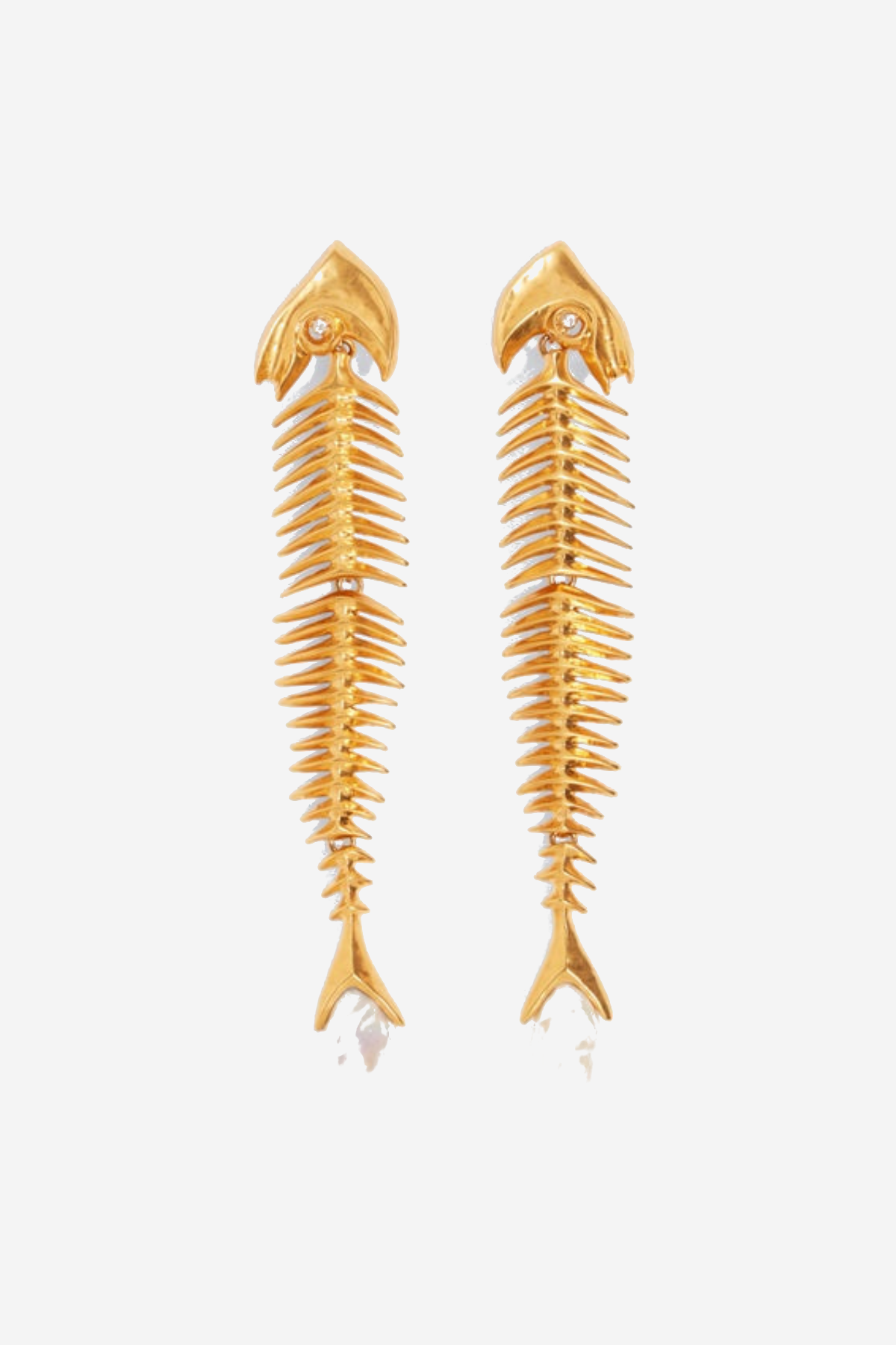 Massimo Fish Skeleton Pearl Earrings