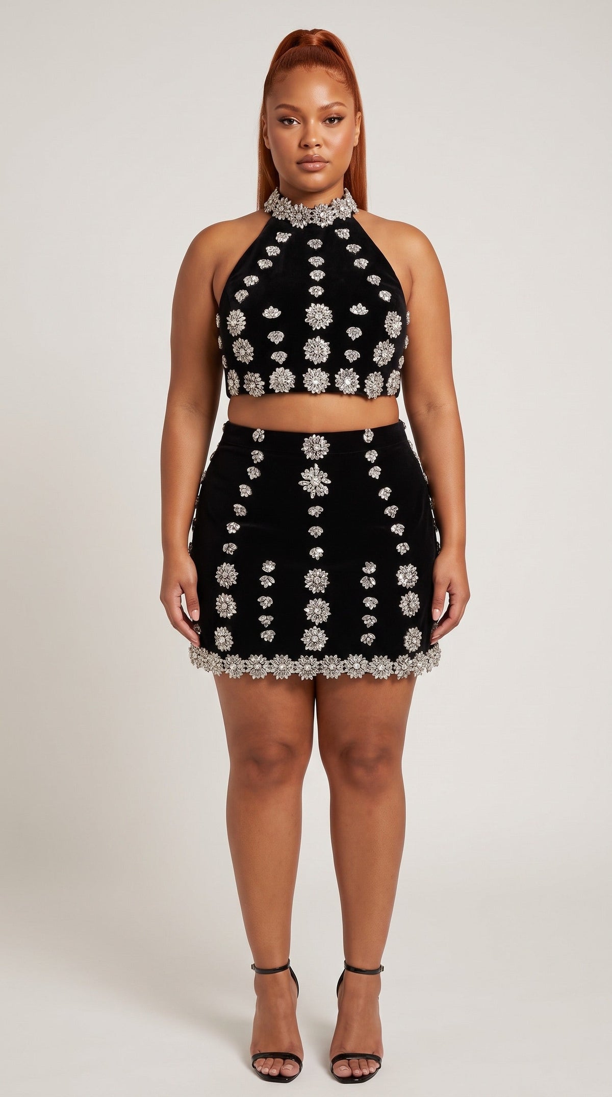 Melia Diamante Appliqué Set
