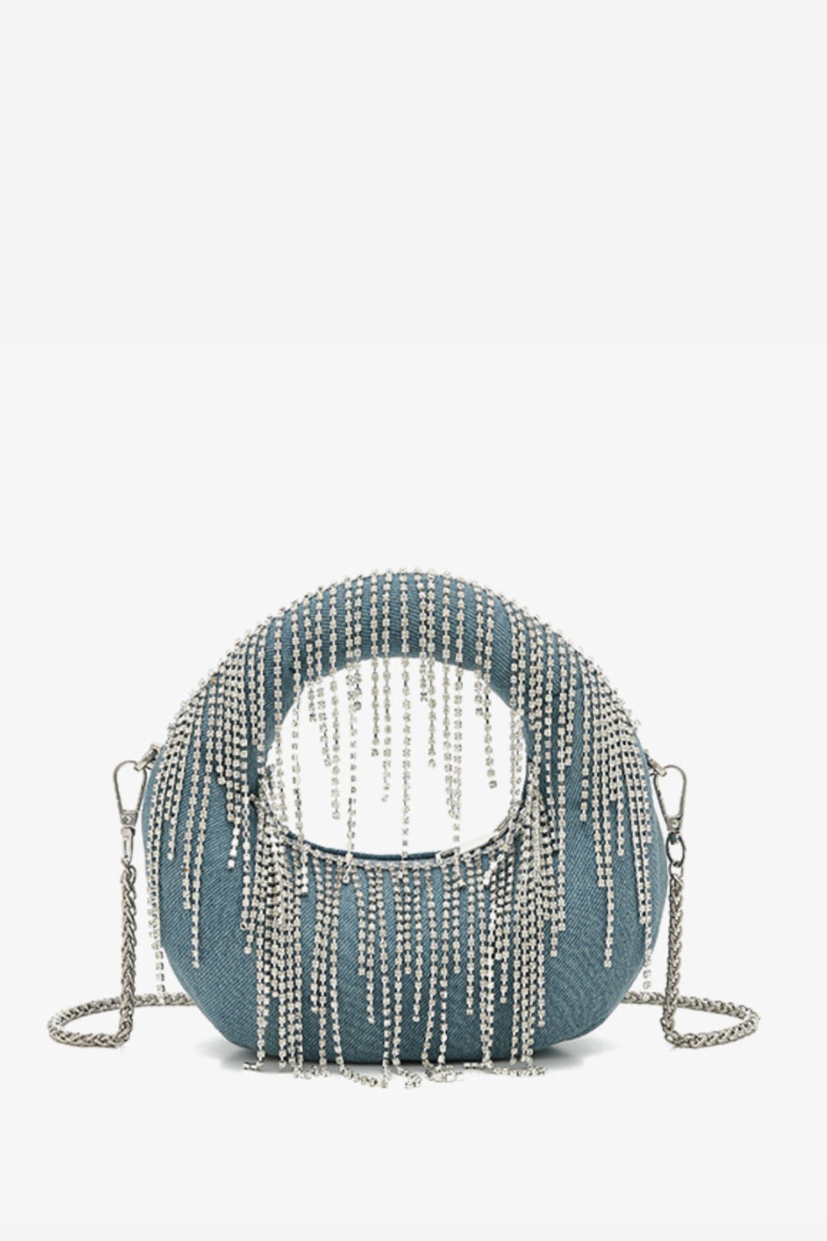 Stephana Rhinestone Denim Bag
