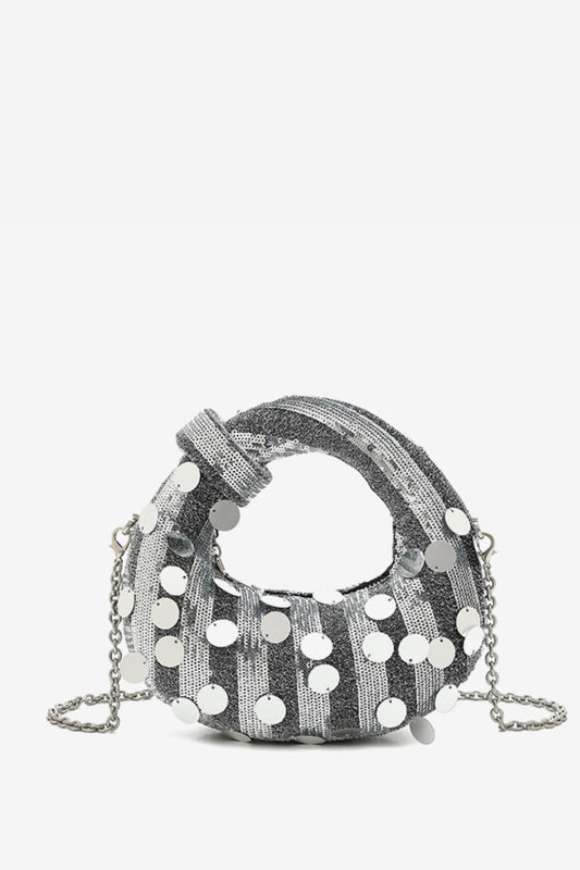 Stephana Sequin Bag - Silver