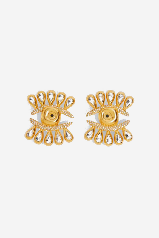 Ulises Rhinestone Eyelash Earrings