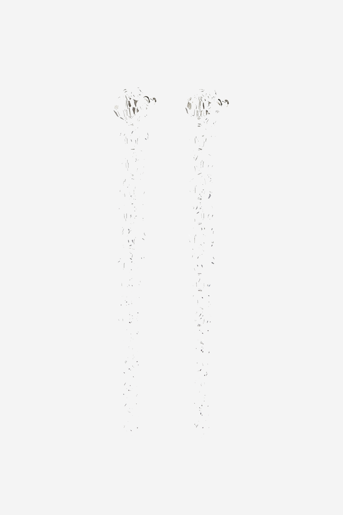 Vihoa Crystal Beaded Drip Earrings - Transparent