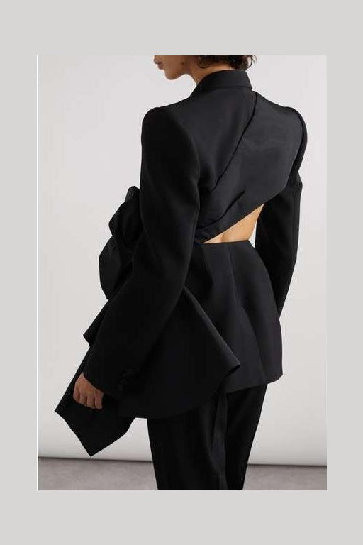 Layla Cut-out Bow-embellished Blazer