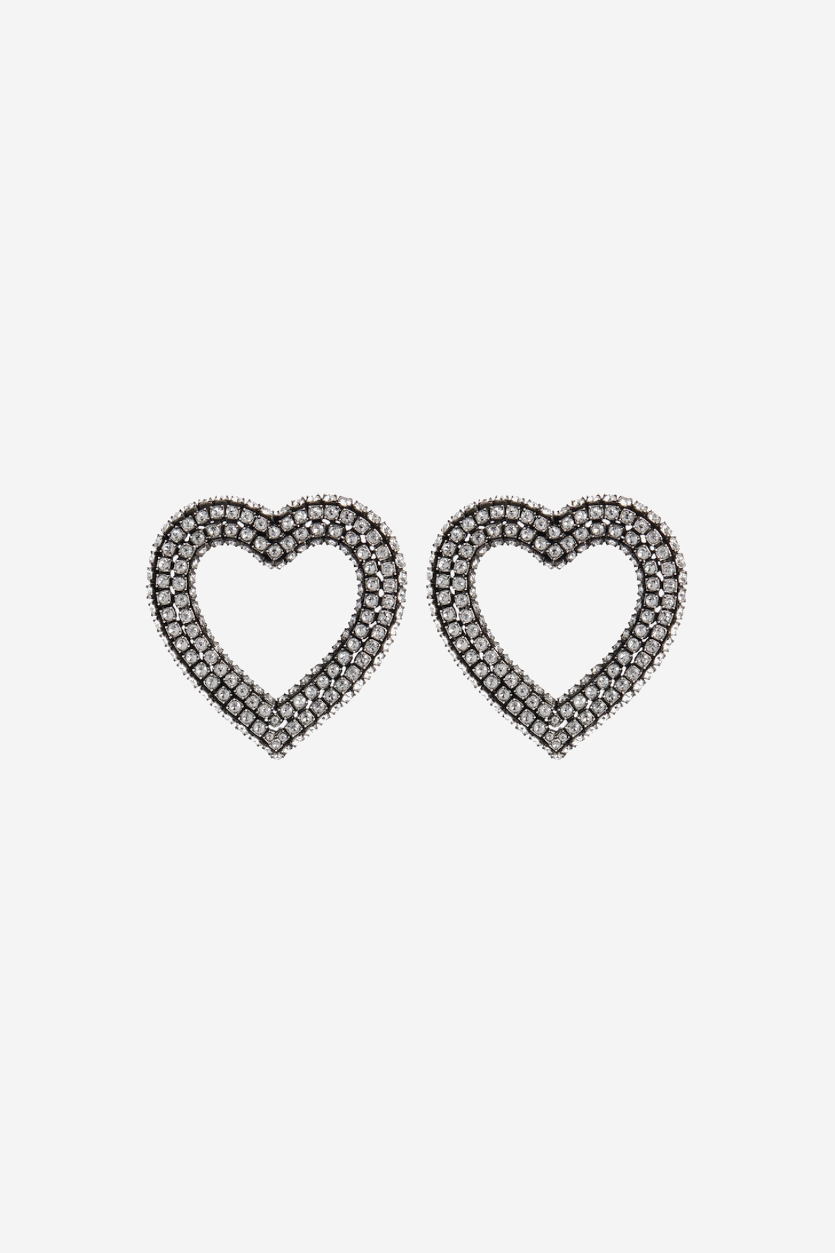 Yolio Heart Crystal Earrings