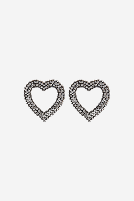 Yolio Heart Crystal Earrings